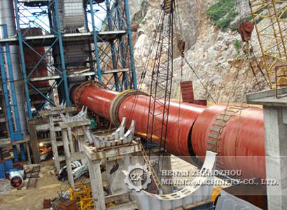 Wet rotary kiln for cement industry