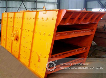 Gravel vibrating screen used in sand production line