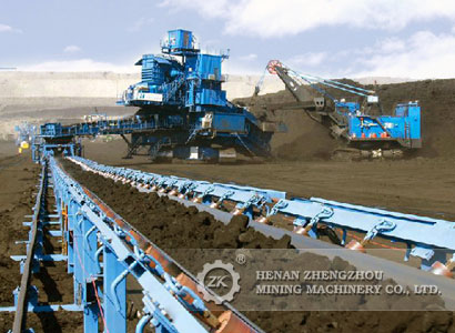 Mine rubber belt conveyor for coal 